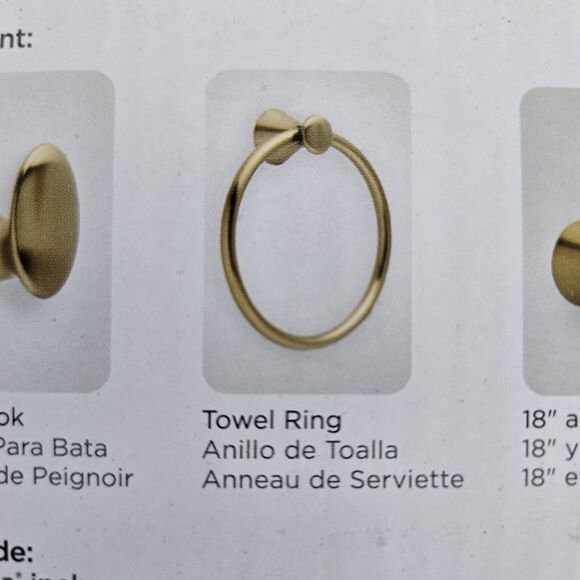 2 X ​Delta 73846-CZ Lahara Towel Ring Holder in Champagne Bronze - Picture 6 of 7